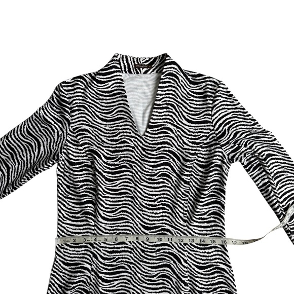 J. McLaughlin Ivana Catalina Cloth Zebra Print Dress Size Medium - Picture 10 of 12